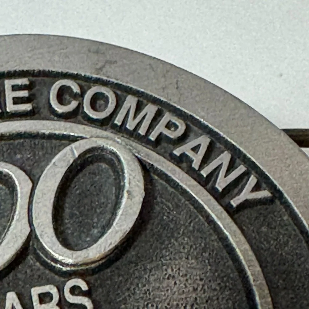 John Deere‎ Company Belt Buckle Minneapolis 100 Years Plow Silver Tone